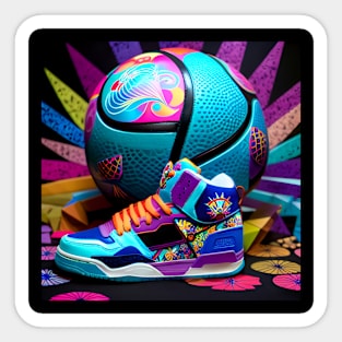 Shoes and basketball Sticker